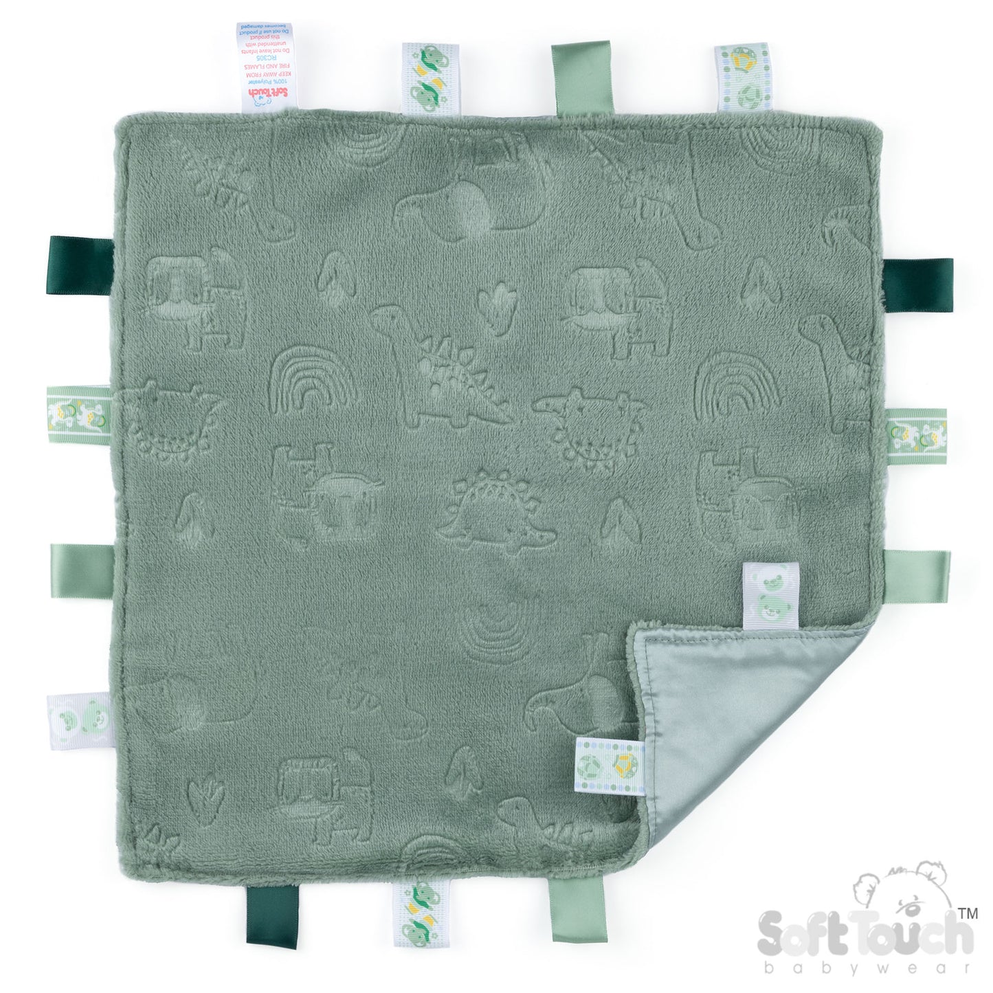 Embossed Taggie Comforter - Sage Green (PK12) RC305-SG