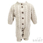 Long Sleeved Knitted Romper -  Cream (0-12m) (PK6) RM16-C