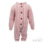 Long Sleeved Knitted Romper -  Dusty Pink (0-12m) (PK6) RM16-DP