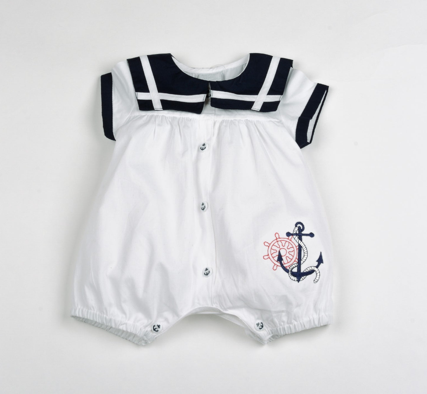 Baby Sailor Romper - Anchor  (0-9 Months) (PK6) H1806