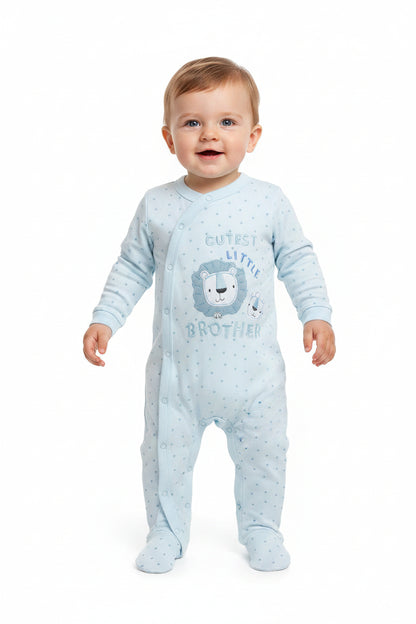 Baby All in One - Cutest Little Brother (NB-3m) (PK6)  M15937