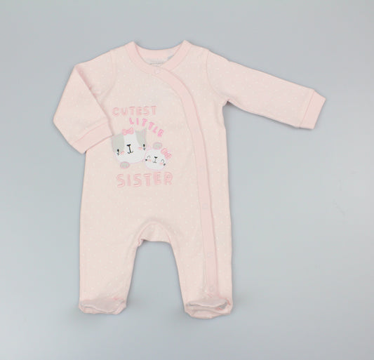 Baby All in One - Cutest Little Sister (NB-3m) (PK6)  M15938