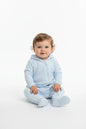 Baby Plain Hooded All in One - Sky (0-9m) (PK6)  M15955