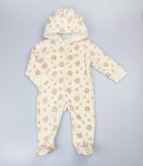 Baby Fleece Pram set - Beige Teddy Check (PK6) (3-12m) N24668