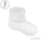 2PK WHITE 0-3M PLAIN TOT SOCKS (PK12) (0-3 Months) S901-W