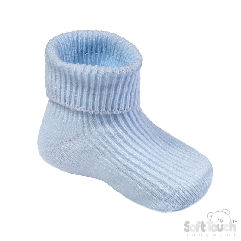 BLUE 0-3M PLAIN TOT SOCKS (PK12) (0-3 Months) S901-B-BP