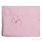 Pink Waffle Shawl - Ribbon (95x95cm) (PK4) SH12-P