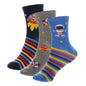 Boys 3pk Socks - Football/Aerospace Design (PK12) (6-3.5) SK1403