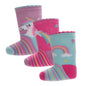Girls 3pk Socks -Rainbow/Unicorn (PK12) (0-0 to 3-5.5) SK1413