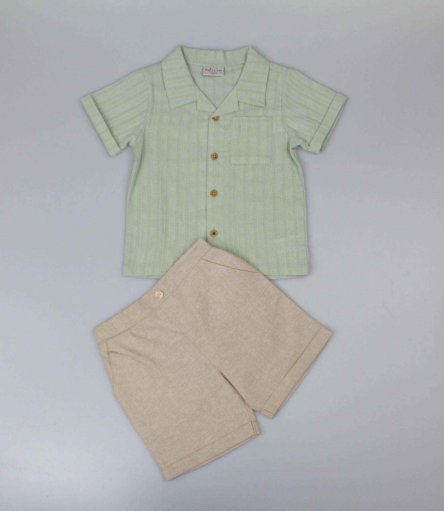Baby Boys 2pc Shirt/Shorts Set - Sage (1-2y) (PK6) J33823