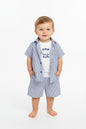Baby Boys 3pc Shorts Set - Stripes/Little Dude (1-2Years) (PK6) M34321