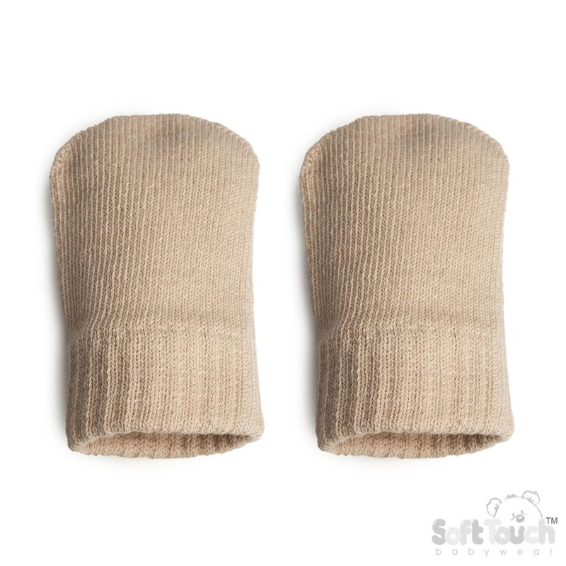 Biscuit Brushed Cotton Knit Mittens (NB-12) (PK12) BM704BI