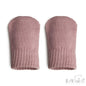 Dusky Pink Brushed Cotton Knit Mittens (NB-12) (PK12) BM704DP