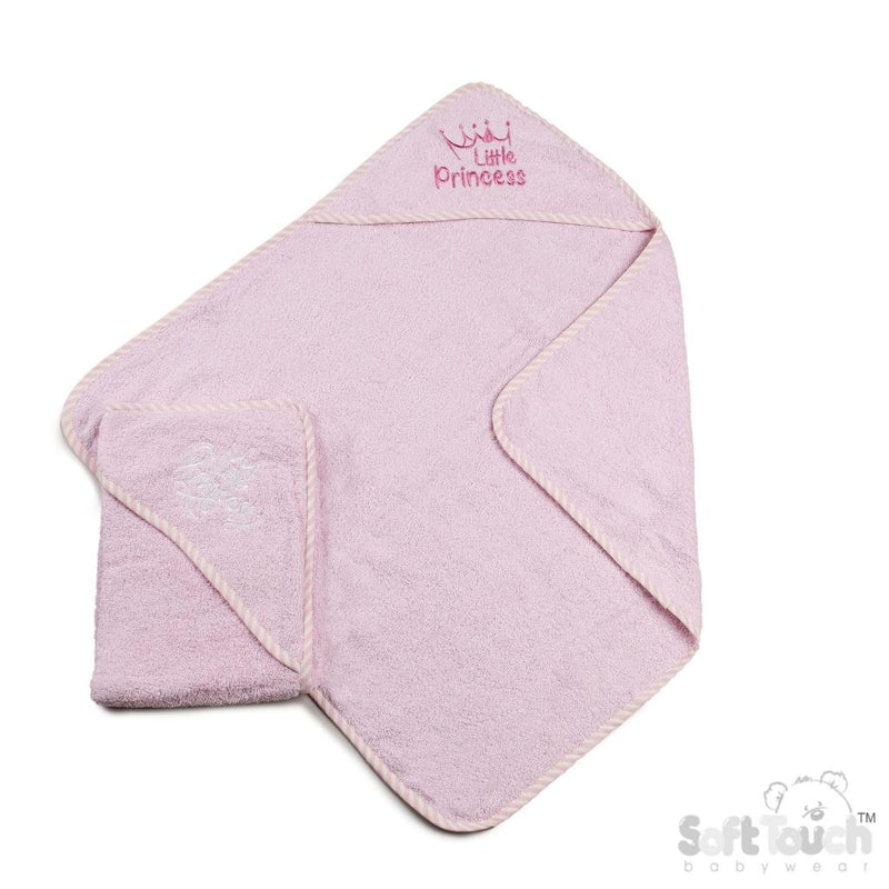 Pink Hooded Towel - Princess (70X70cm) (PK6) HT13P