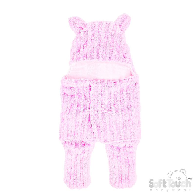 PINK BUBBLE SHERPA SWADDLE WRAP (NB-6 Months) (PK4) SW118-P