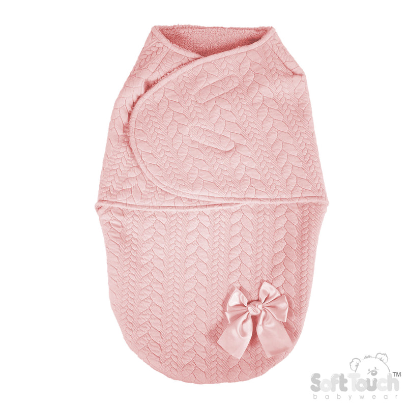 ROSE GOLD CABLE SWADDLE WRAP (NB-3m) (PK4) SW120-RG