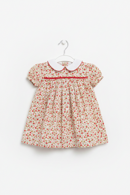 Baby Girls 3pc Dress, Pant & Headband Set - Floral/Red (1-2yrs) (PK6) - M34311