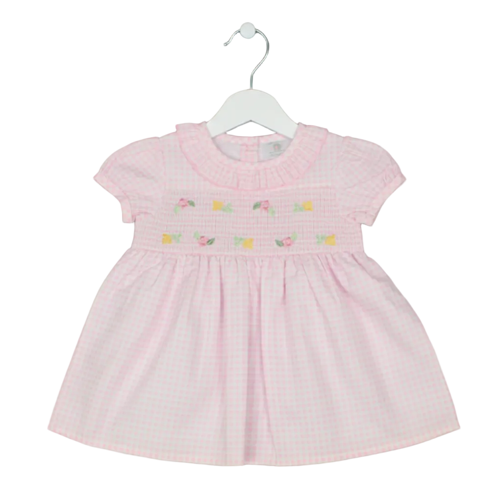 Baby Summer Dress - Pink Check (1-2yrs) (PK6) - K34223