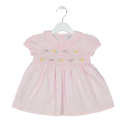 Baby Summer Dress - Pink Check (1-2yrs) (PK6) - K34223