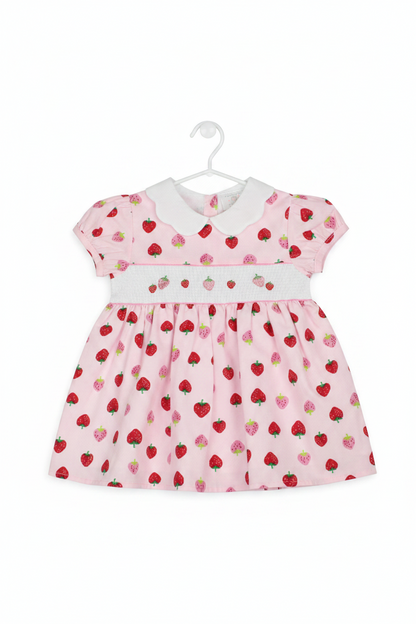 Baby Summer Dress - Pink Strawberries (1-2yrs) (PK6) - K34219