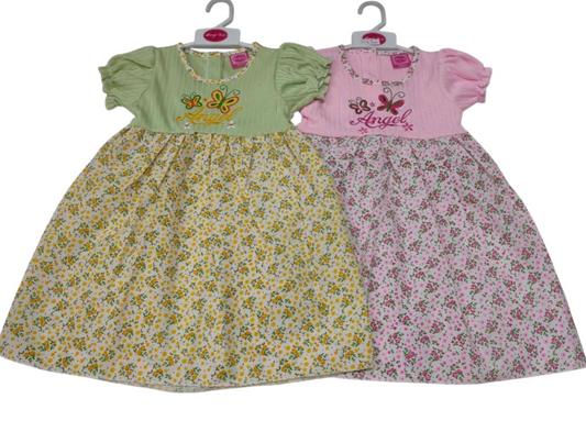 Girls Floral Dress - Angel (2-6 Years) (PK6) DRS38