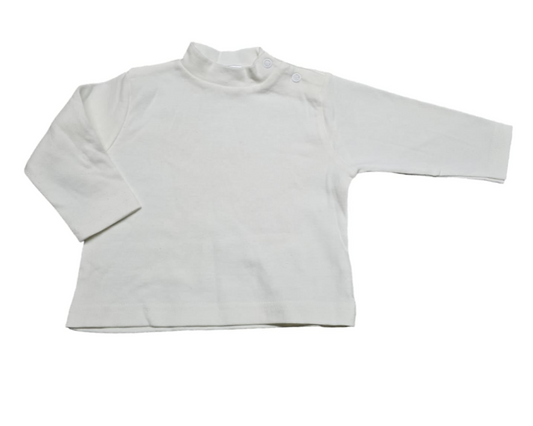 Plain Long sleeved Top - Cream (NB-3 Months) (PK12) TEE-C