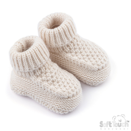 Baby Elegance Ribbed Booties - Coffee (PK6) (NB-6m) ABO712BCOF