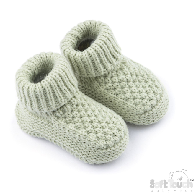 Baby Elegance Ribbed Booties - Mint (PK6) (NB-6m) ABO712MI