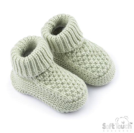 Baby Elegance Ribbed Booties - Mint (PK6) (NB-6m) ABO712MI