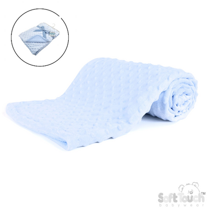Bubble Fleece Back Wrap - Blue (PK1) FBP80-B