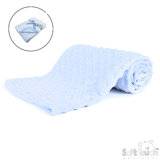 Bubble Fleece Back Wrap - Blue (PK1) FBP80-B