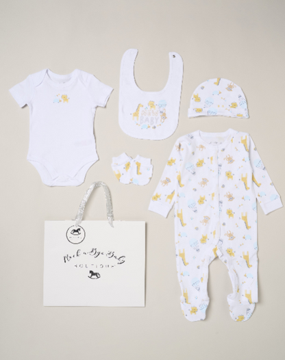 5pc Baby Mesh Bag Gift Set - Animals/New Baby (PK4) (NB-6m) H15045NB