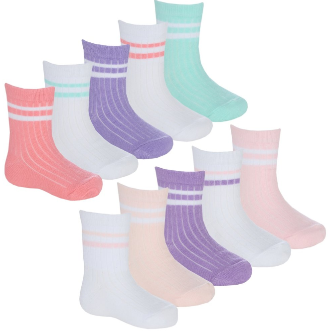 5 Pack Cotton Rich Socks - Striped (PK12) (0-0 to 3-5.5) 44B1048