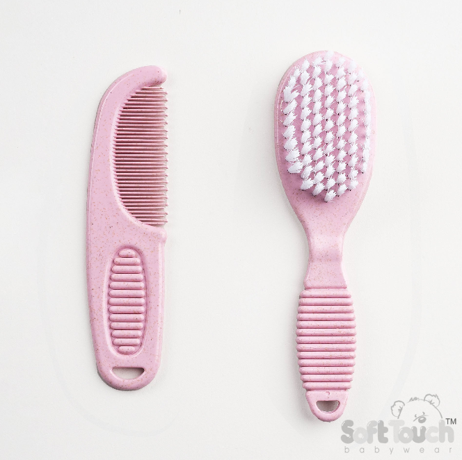 Deluxe Brush & Comb Set - Pink (PK24) EP607-BP-P