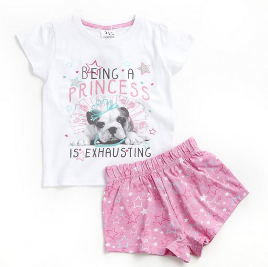 INFANT GIRLS PYJAMA-  PUPPY PRINCESS (2-6 YRS) (PK4) 15C578