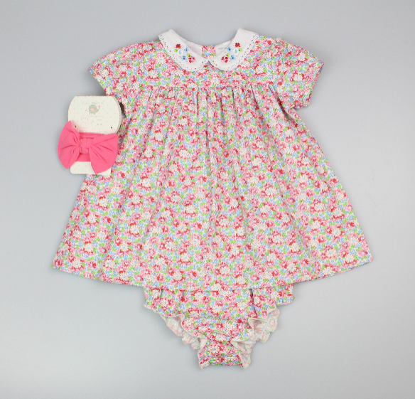 Baby Girls 3pc Dress, Pant & Headband Set - Floral/Pink(1-2yrs) (PK6) - M34312