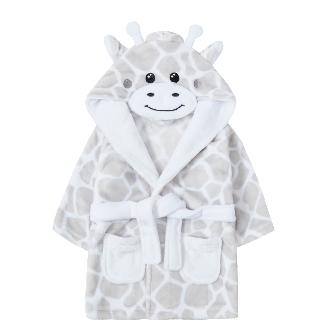Baby Embossed All Over Print Zebra Hooded Dressing Gown (6-24 Months) (PK6) 18c539