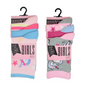 Girls 3 Pack Unicorn Design Socks (PK12) (9-12 to 4-6) SK713A