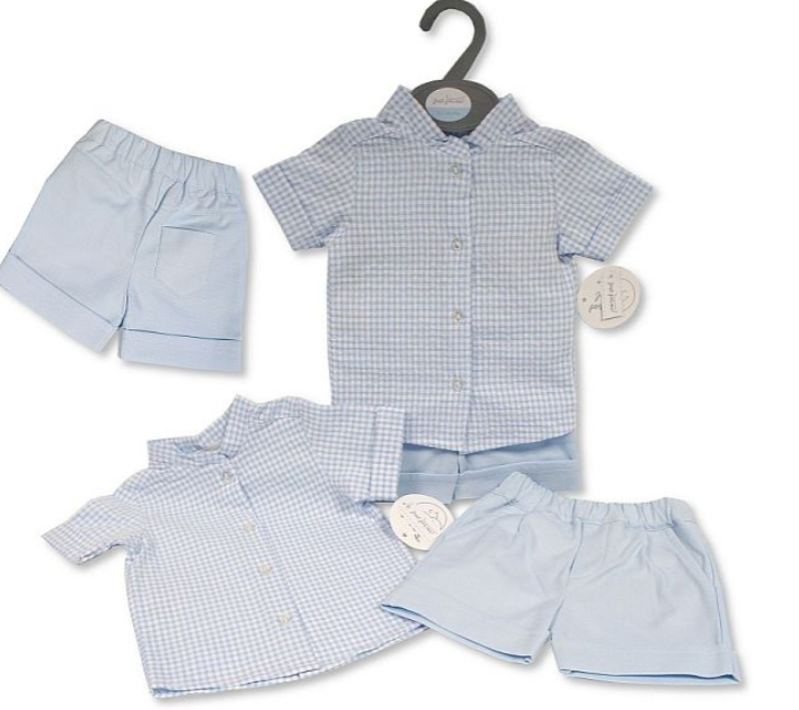 Baby Boys Shorts Set - Sky - (12-24m) (PK6) BIS-2120-6141a
