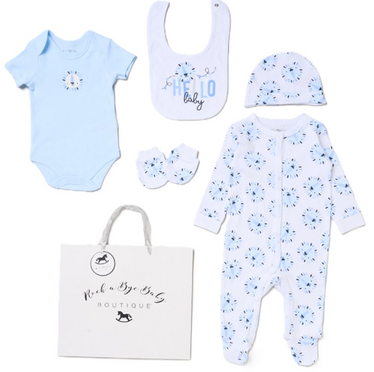 6pc Baby Mesh Bag Gift Set - Blue Elephant (PK4) (NB-6m) H12670NB