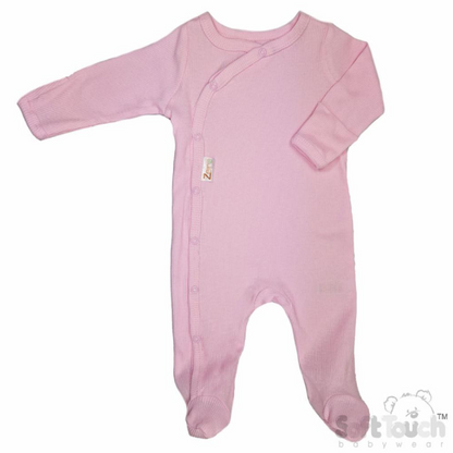 Baby Ribbed Sleepsuit - Pink (NB-3 Months) (PK6) SS4500-P