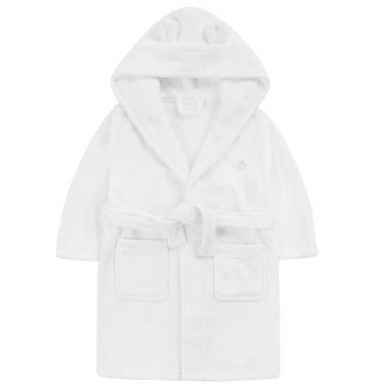 INFANT WHITE HOODED DRESSING GOWN (2-4 YEARS) (PK6) 18C20424
