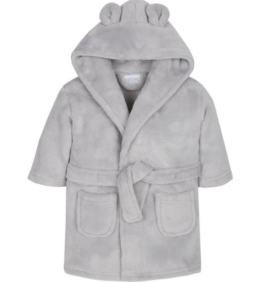 INFANT GREY HOODED DRESSING GOWN (2-4 YEARS) (PK6) 18C50924