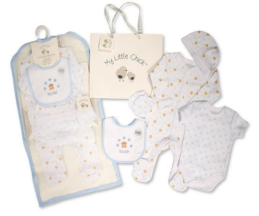 Baby 5 Pieces Gift Set with Paper Gift Bag - Hello Baby Gp-25-1352