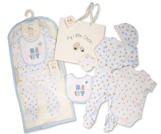 Baby 5 Pieces Gift Set with Paper Gift Bag - Hello Baby Gp-25-1351