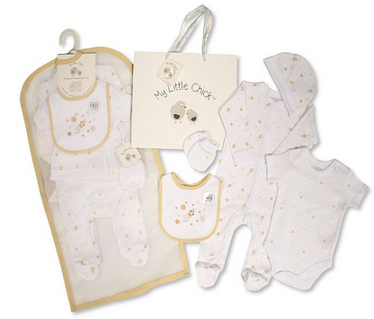 Baby 5 Pieces Gift Set with Paper Gift Bag - Hello Baby Gp-25-1355