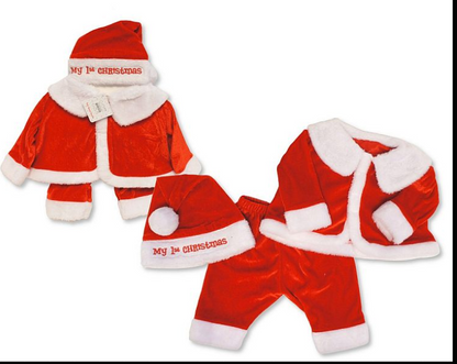 Baby Boys Santa Claus 3 Pieces Dress Up Set - My First Christmas (0-12m) (PK6) GP-25-1327