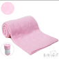 PINK EMBOSSED FLEECE BABY WRAP (RP) (PK12) FBP05-P