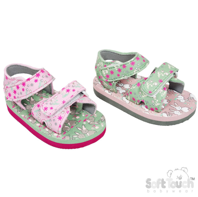 BUNNY PRINT SANDALS (15 to 24 Months) (PK6) E54