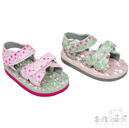 BUNNY PRINT SANDALS (15 to 24 Months) (PK6) E54